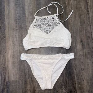 Forever 21 Lace Ivory Swimsuit